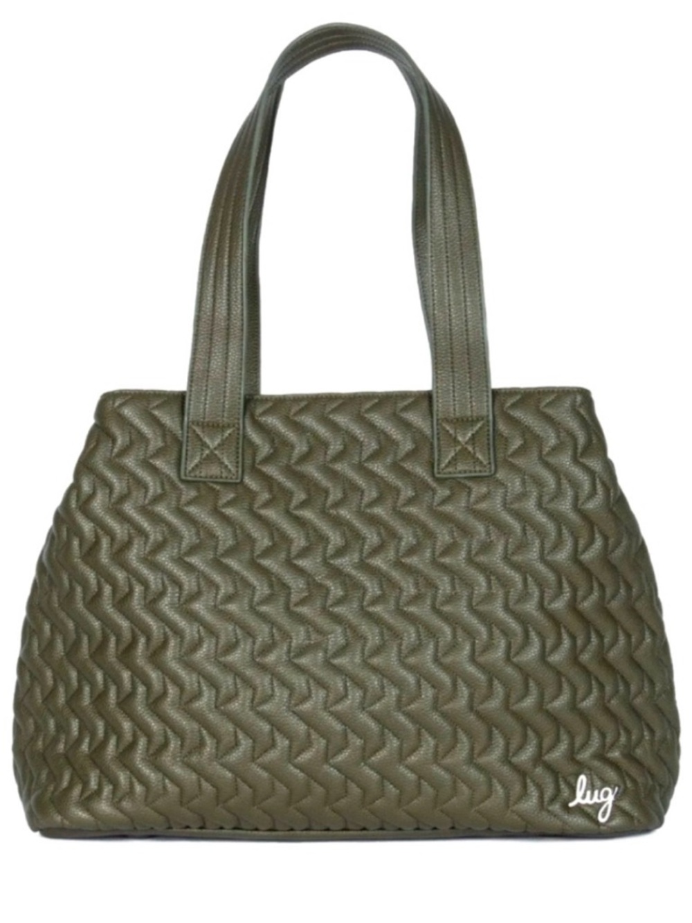 lug Tempo Olive Camo Quilted Tote with Top Handles